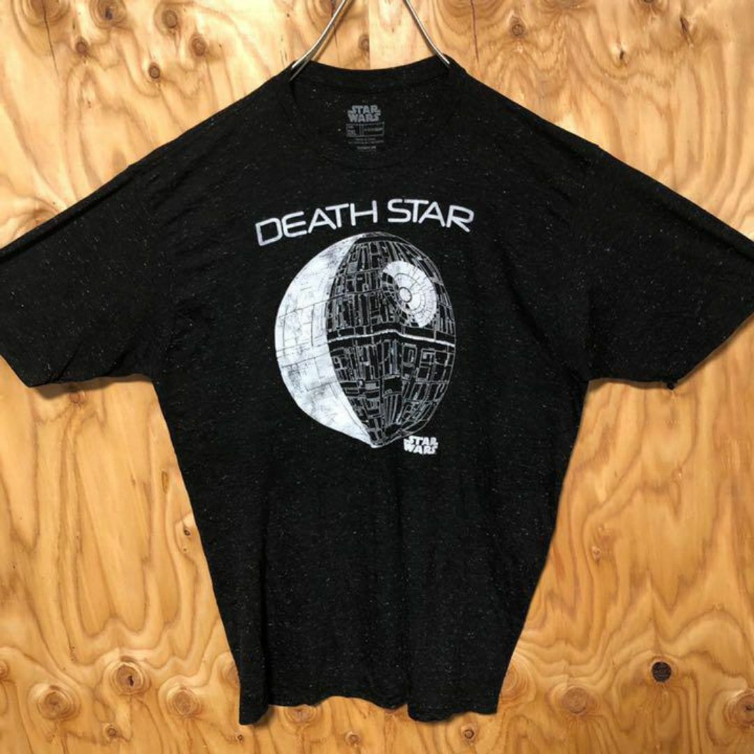 スターウォーズ 惑星 デススター USA古着 90s 半袖 Tシャツ ブラック メンズのトップス(Tシャツ/カットソー(半袖/袖なし))の商品写真