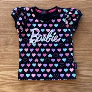 バービー(Barbie)のBarbie Tシャツ　黒　ハート　90(Tシャツ/カットソー)