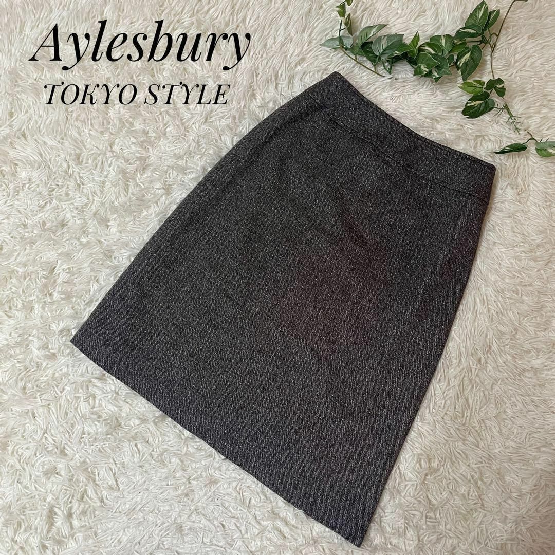 Aylesbury(アリスバーリー)のAylesbury  アリスバーリー　レディース　膝丈スカート　ラメいり　M レディースのスカート(ひざ丈スカート)の商品写真