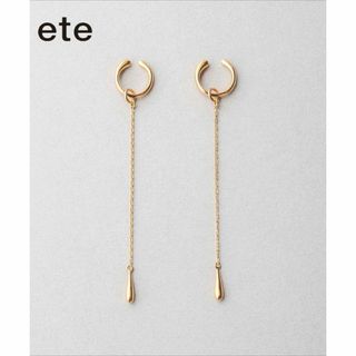 エテ(ete)の極美品★ete イヤリング ドロップ ロングチェーン 0413(イヤリング)