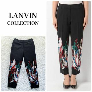 ランバンコレクション(LANVIN COLLECTION)のLANVIN ランバンコレクション　ペイントプリントパンツ　38 M(その他)