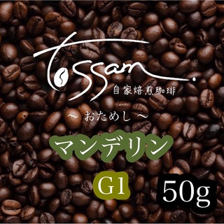お試し 自家焙煎 珈琲豆  50g マンデリン G1 インドネシア (コーヒー)