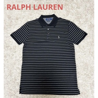 ポロラルフローレン(POLO RALPH LAUREN)のラルフローレン　ゴルフウェア　メンズ　ブラック　ボーダー　ポロシャツ　半袖　S(ウエア)