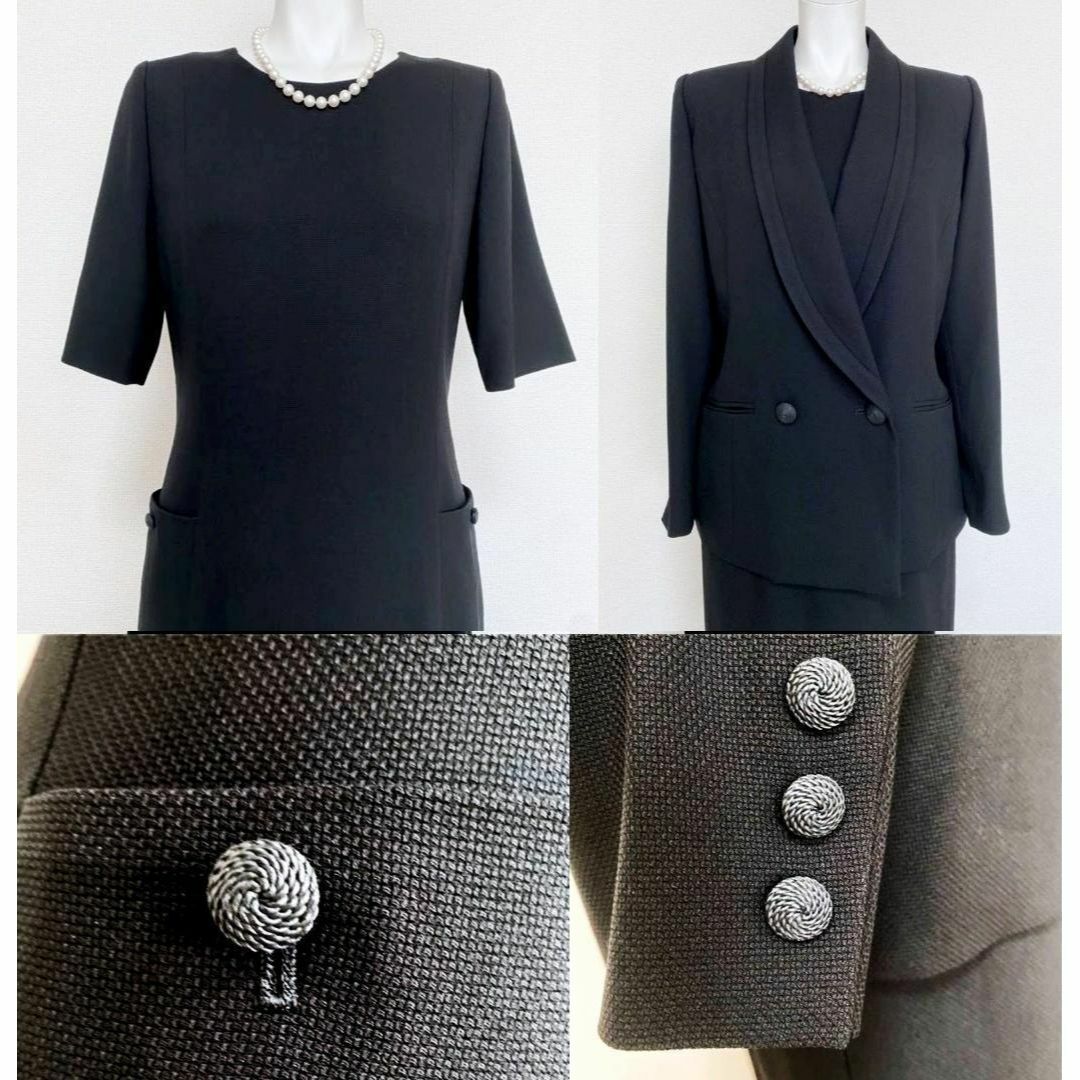 pierre cardin(ピエールカルダン)の★当日発送可能【美品】ピエールカルダン　高級喪服礼服　ワンピーススーツ　9号□ レディースのフォーマル/ドレス(礼服/喪服)の商品写真