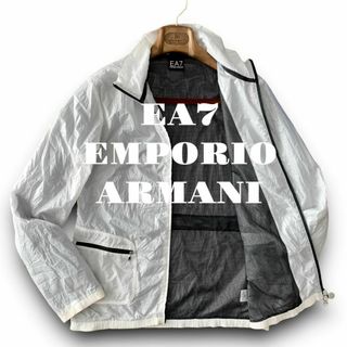 エンポリオアルマーニイーエーセブン(EMPORIO ARMANI EA7)のD14 美品 L『EA7 エンポリオアルマーニ』シワ加工 ナイロン ジャケット(ナイロンジャケット)