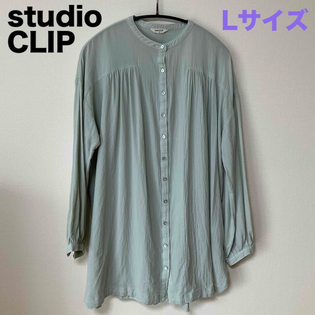 STUDIO CLIP(スタディオクリップ)のstudio CLIP スタジオクリップ ブラウス 切替ギャザー レディースのトップス(シャツ/ブラウス(長袖/七分))の商品写真