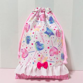 ハンドメイド●巾着●シューズケース●上履き袋●ロリポップキャンディ(シューズバッグ)