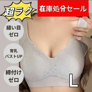 【在庫処分セール】 育乳ブラ L トップブラ ナイトブラ パッド付き ジム(ブラ)