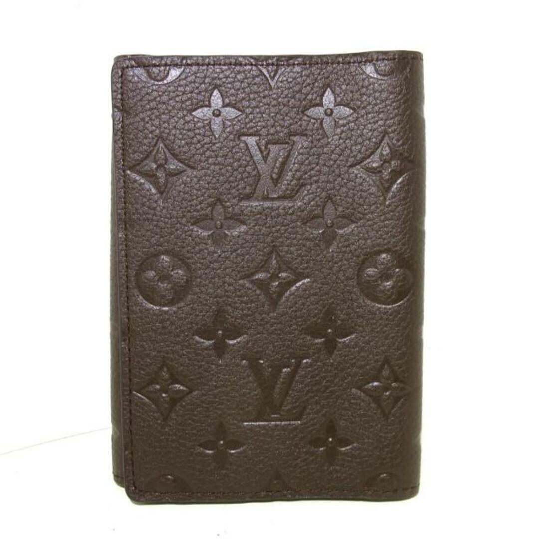 LOUIS VUITTON(ルイヴィトン)のLOUIS VUITTON(ルイヴィトン) 手帳 モノグラム・アンプラント美品  ブックカバー GI0711 ダークブラウン 日本限定 モノグラム・アンプラント(素材) レディースのファッション小物(その他)の商品写真