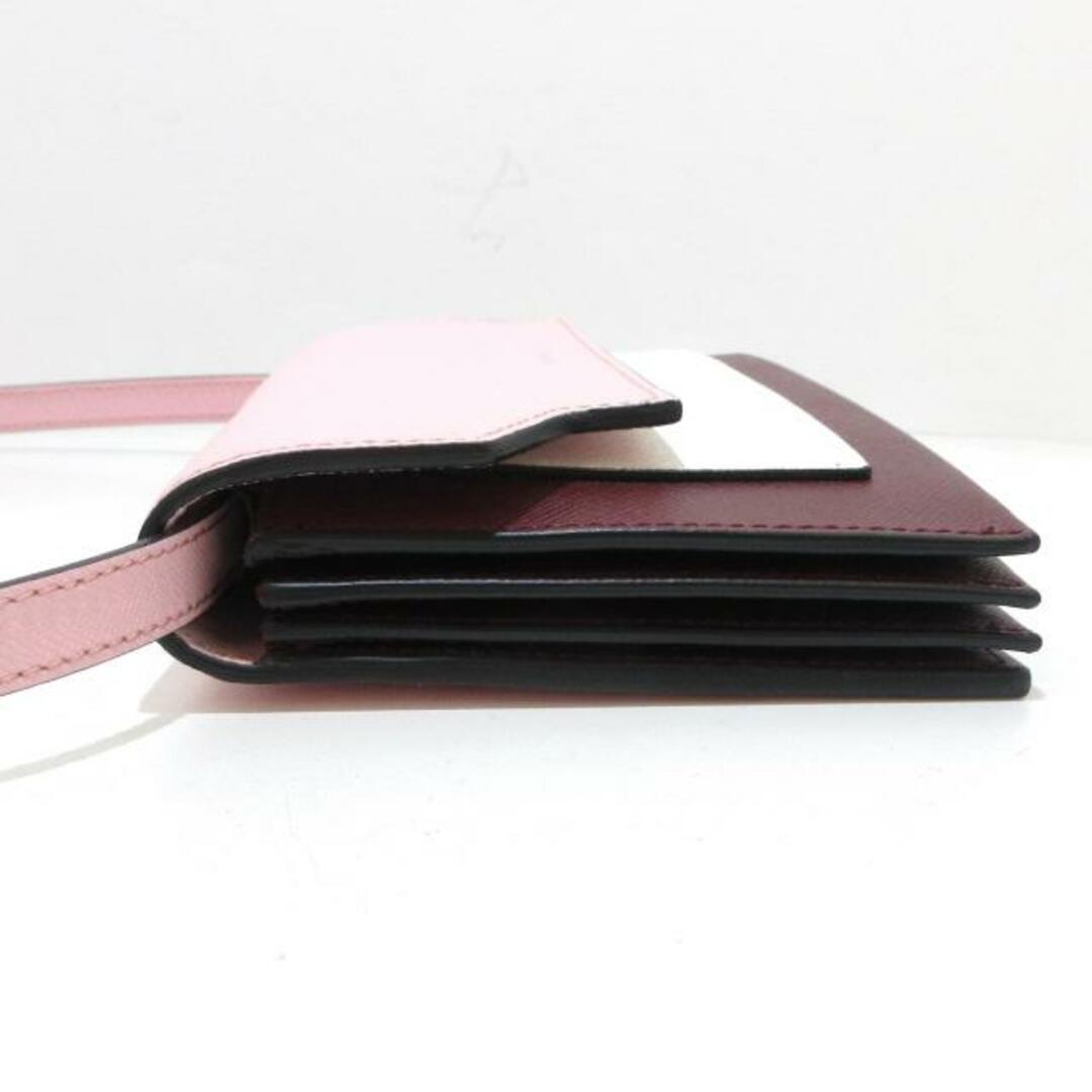 Marni(マルニ)のMARNI(マルニ) 財布美品  ロゴ PFMOT08U13 LV520 ピンク×ボルドー×白 ショルダーウォレット レザー レディースのファッション小物(財布)の商品写真