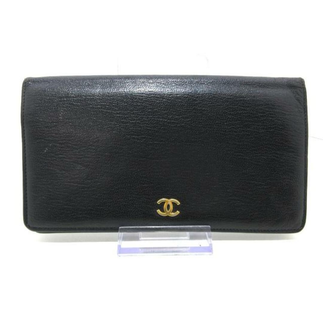 CHANEL(シャネル)のCHANEL(シャネル) 長財布 - 黒 ココマーク/ゴールド金具 レザー レディースのファッション小物(財布)の商品写真