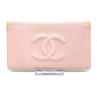 シャネル(CHANEL)のCHANEL(シャネル) 長財布 - ライトピンク ココマーク キャビアスキン(財布)