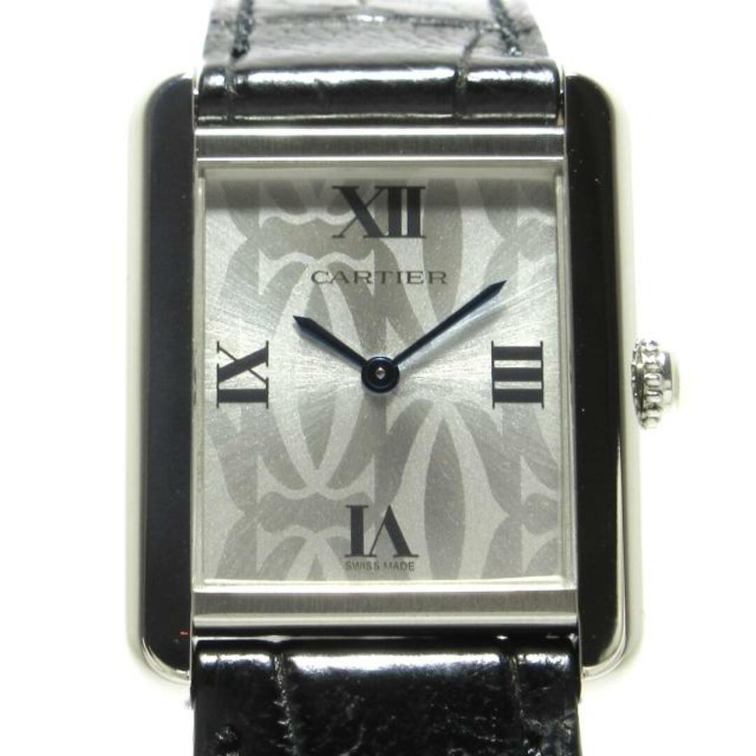 Cartier(カルティエ)のCartier(カルティエ) 腕時計美品  タンクソロSM W1019555 レディース 2006年クリスマス限定/社外ベルト シルバー レディースのファッション小物(腕時計)の商品写真