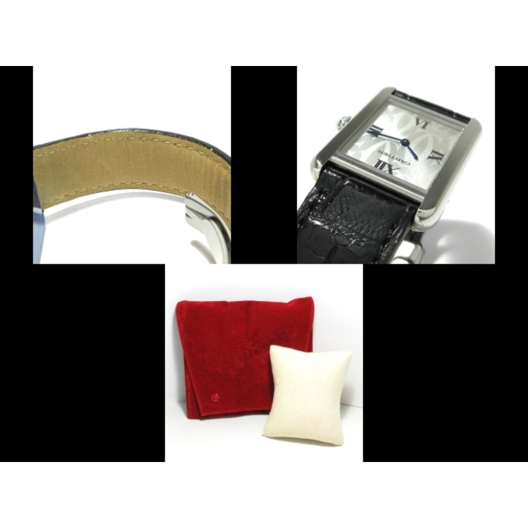 Cartier(カルティエ)のCartier(カルティエ) 腕時計美品  タンクソロSM W1019555 レディース 2006年クリスマス限定/社外ベルト シルバー レディースのファッション小物(腕時計)の商品写真