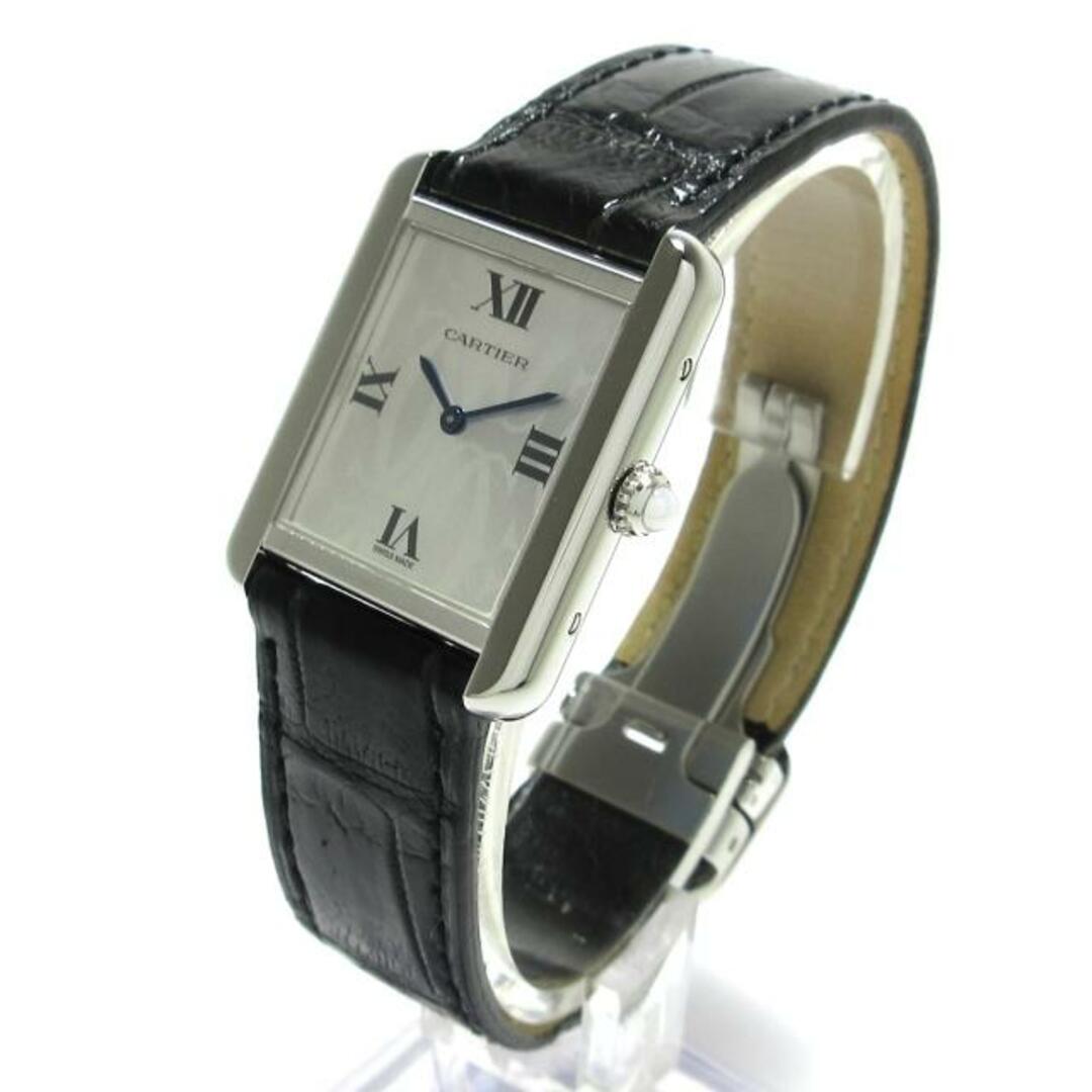 Cartier(カルティエ)のCartier(カルティエ) 腕時計美品  タンクソロSM W1019555 レディース 2006年クリスマス限定/社外ベルト シルバー レディースのファッション小物(腕時計)の商品写真