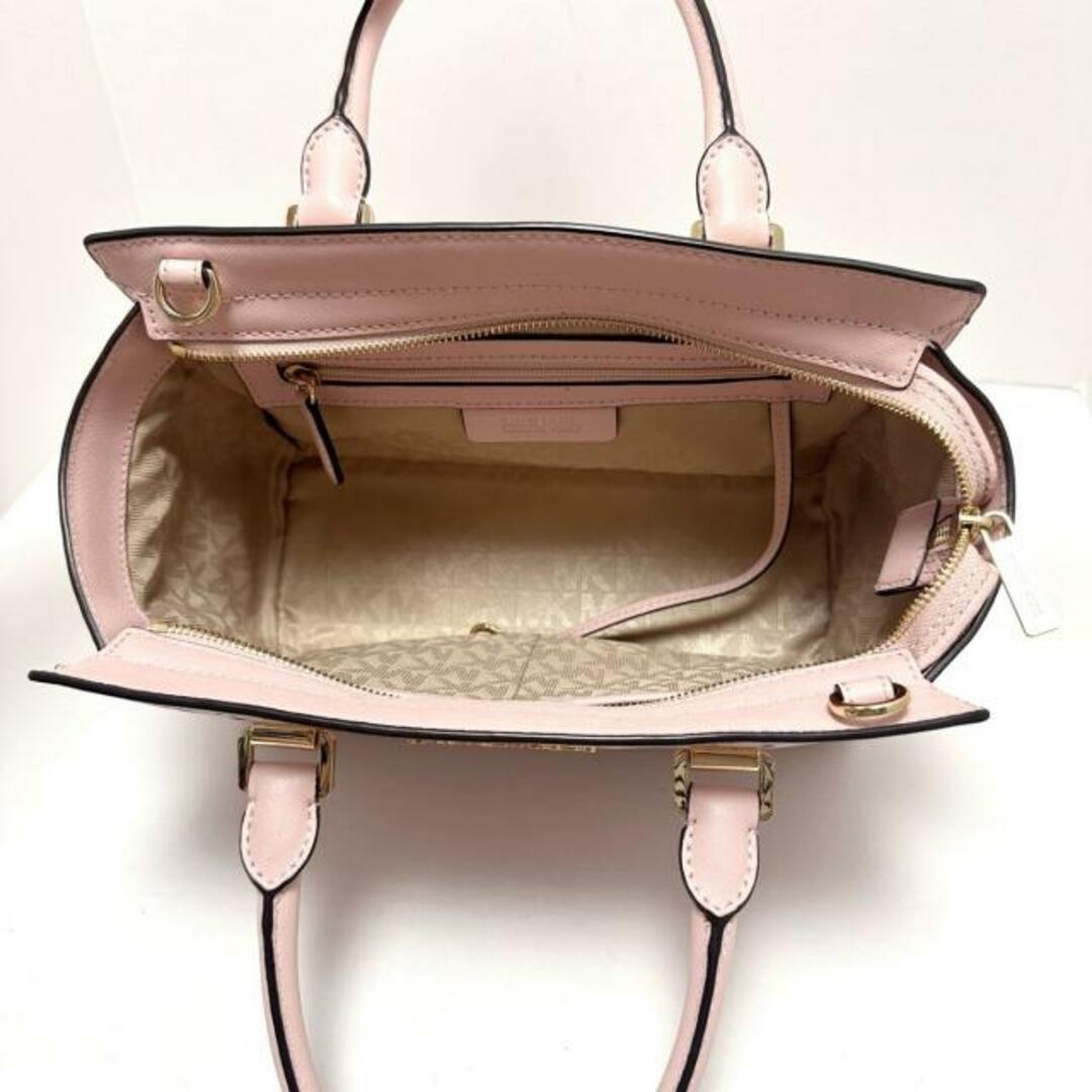 Michael Kors(マイケルコース)のMICHAEL KORS(マイケルコース) ハンドバッグ美品  ピンク パンチング加工 レザー レディースのバッグ(ハンドバッグ)の商品写真
