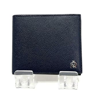 ダンヒル(Dunhill)のdunhill/ALFREDDUNHILL(ダンヒル) 札入れ美品  ネイビー 2つ折り レザー(財布)