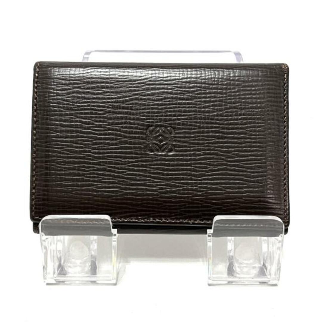 LOEWE(ロエベ)のLOEWE(ロエベ) 名刺入れ - ダークブラウン レザー レディースのファッション小物(名刺入れ/定期入れ)の商品写真