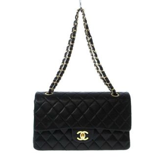 CHANEL - CHANEL(シャネル) ショルダーバッグ レディース ダブルフラップマトラッセ A01112 黒 チェーンショルダー/ゴールド金具 ラムスキン