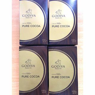 ゴディバ(GODIVA)の【GODIVA】ピュアココア 100g×4箱 純ココア ゴディバ 製菓  飲料(その他)