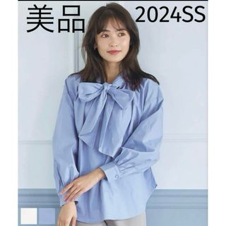 coca - coca 2024SS 完売品 ボウタイリボン付き長袖シャツ