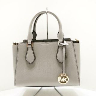 マイケルコース(Michael Kors)のMICHAEL KORS(マイケルコース) トートバッグ美品  - 35F0GDIC1L グレーベージュ×白×ライトグレー ミニバッグ/ポーチ着脱可 レザー(トートバッグ)