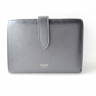 セリーヌ(celine)のCELINE(セリーヌ) 2つ折り財布 - 黒 レザー(財布)