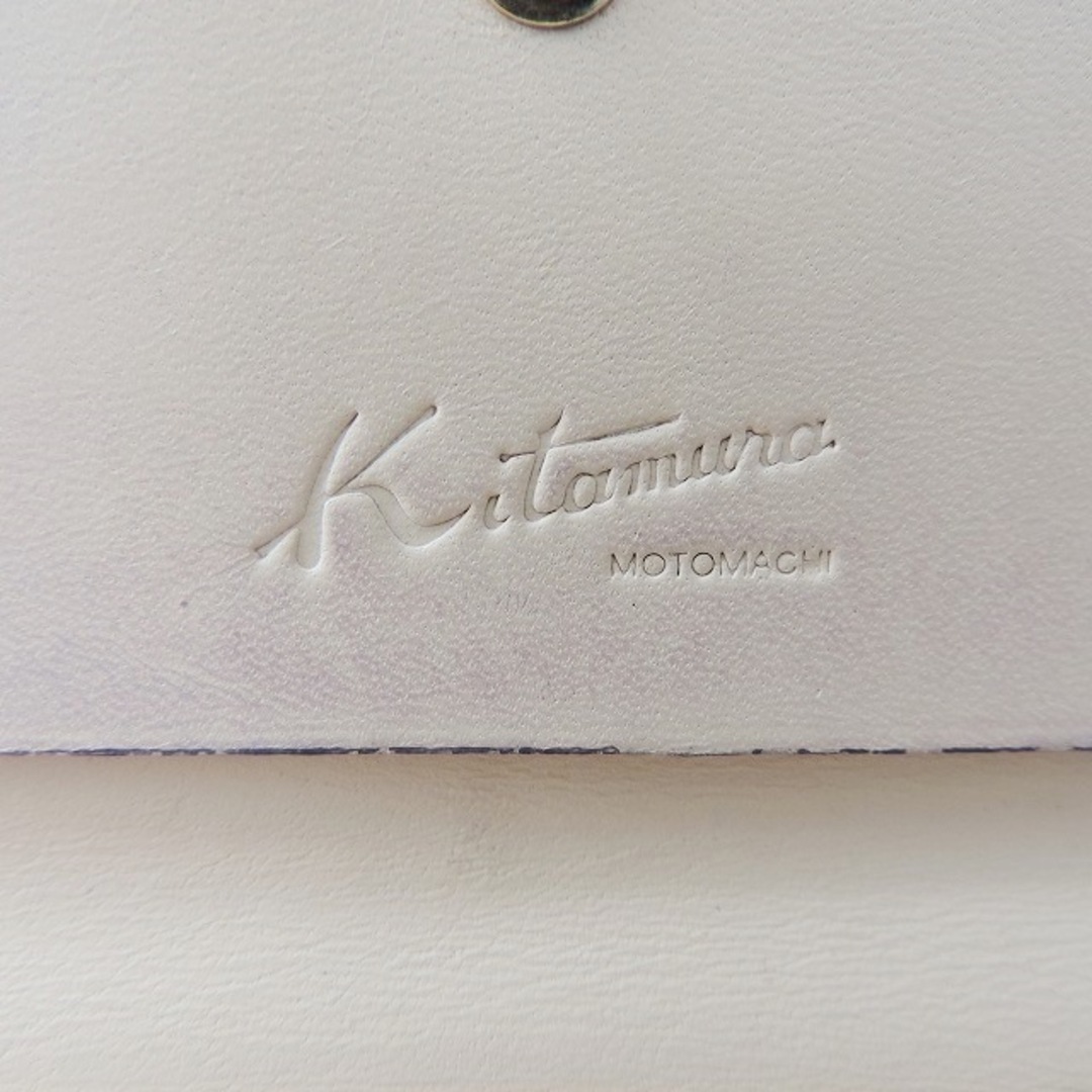 Kitamura(キタムラ)のKITAMURA(キタムラ) 3つ折り財布 - 黒×白 がま口 レザー レディースのファッション小物(財布)の商品写真
