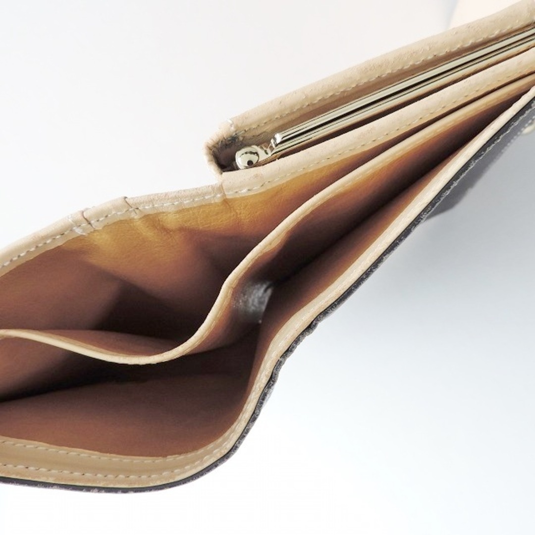 Kitamura(キタムラ)のKITAMURA(キタムラ) 3つ折り財布 - 黒×白 がま口 レザー レディースのファッション小物(財布)の商品写真