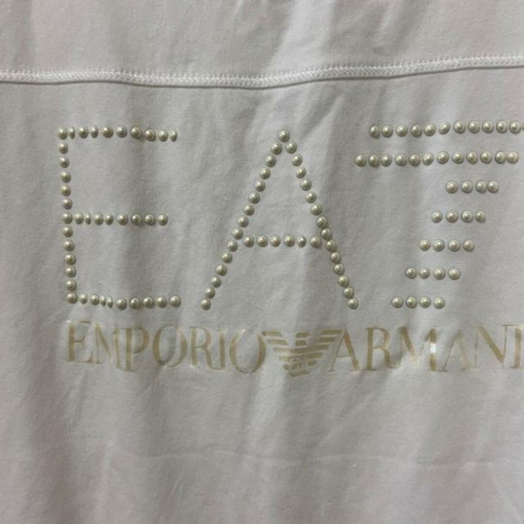 Emporio Armani(エンポリオアルマーニ)のEMPORIOARMANI(エンポリオアルマーニ) 半袖Tシャツ サイズINT M レディース - 白×アイボリー クルーネック/パール レディースのトップス(Tシャツ(半袖/袖なし))の商品写真
