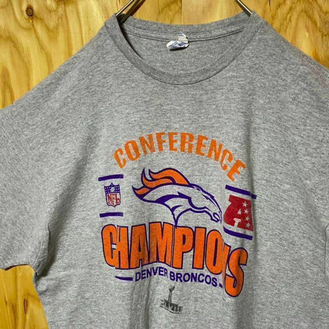 デカロゴ USA古着 90s NFL ブロンコス ゆるダボ 半袖 Tシャツ メンズのトップス(Tシャツ/カットソー(半袖/袖なし))の商品写真