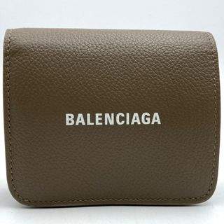 バレンシアガ(Balenciaga)のバレンシアガ 二つ折り財布 コンパクトウォレット スモールウォレット ベージュ グレージュ レザー レディース 594216 BALENCIAGA【中古】(財布)