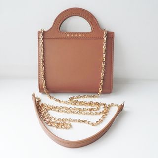 マルニ(Marni)のMARNI(マルニ) 財布美品  TROPICALIA ダークブラウン チェーンウォレット レザー(財布)