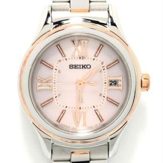 セイコー(SEIKO)のSEIKO(セイコー) 腕時計 LUKIA(ルキア) 1B22-0AS0 レディース 電波 ライトピンク(腕時計)