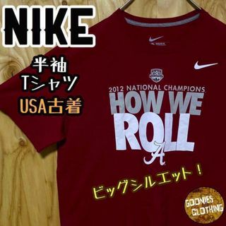 エンジ ナイキ NIKE フロリダ USA古着 90s 半袖 Tシャツ ゆるダボ(Tシャツ/カットソー(半袖/袖なし))