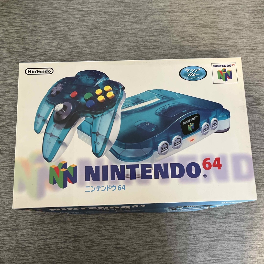 任天堂(ニンテンドウ)の【動作確認済み】Nintendo64  クリアブルー エンタメ/ホビーのゲームソフト/ゲーム機本体(家庭用ゲーム機本体)の商品写真