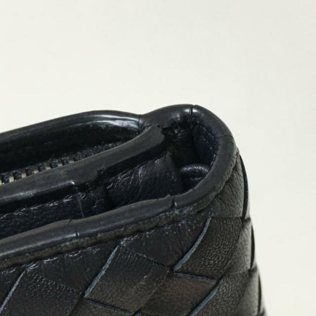 Bottega Veneta(ボッテガヴェネタ)のBOTTEGA VENETA(ボッテガヴェネタ) 2つ折り財布 イントレチャート ネイビー レザー レディースのファッション小物(財布)の商品写真