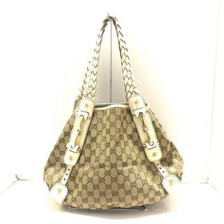 グッチ(Gucci)のGUCCI(グッチ) トートバッグ GG柄,ホースビット 162900 ベージュ×ダークブラウン×アイボリー 編み込み ジャガード×レザー(トートバッグ)