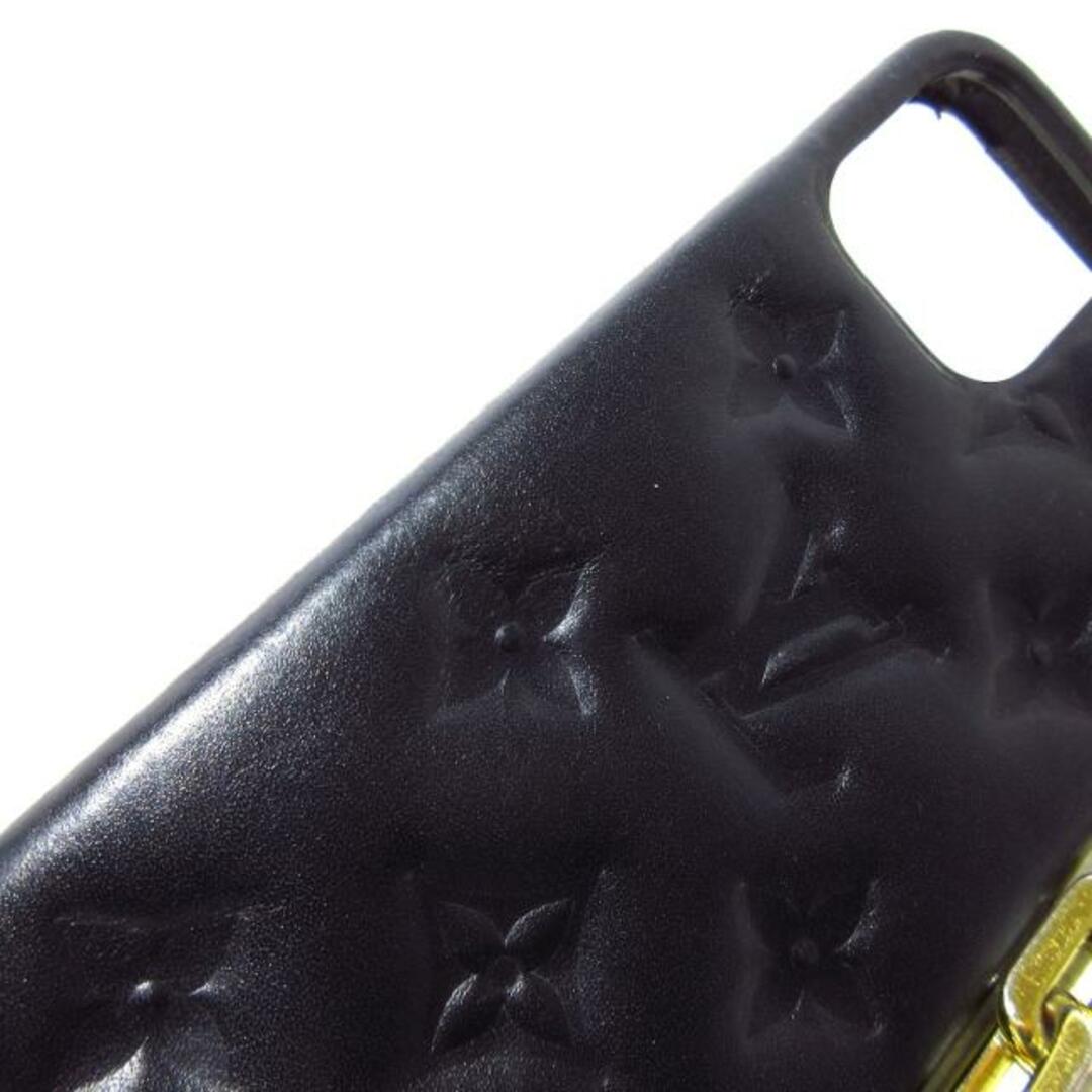 LOUIS VUITTON(ルイヴィトン)のLOUIS VUITTON(ルイヴィトン) 携帯電話ケース クッサン IPHONEバンパークッサン12 M81116 ノワール ラムレザー（皮革の種類：羊革） スマホ/家電/カメラのスマホアクセサリー(モバイルケース/カバー)の商品写真