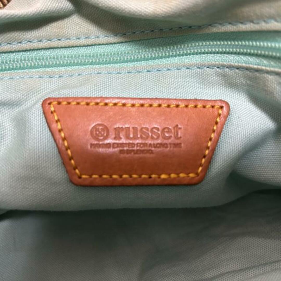 Russet(ラシット)のrusset(ラシット) ハンドバッグ - ベージュ×ライトブルー×ライトブラウン ナイロン×レザー レディースのバッグ(ハンドバッグ)の商品写真