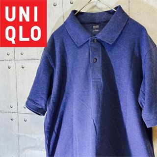 ユニクロ(UNIQLO)のUNIQLOユニクロ　メンズドライ　ポロシャツ　 L  ネイビー(ポロシャツ)