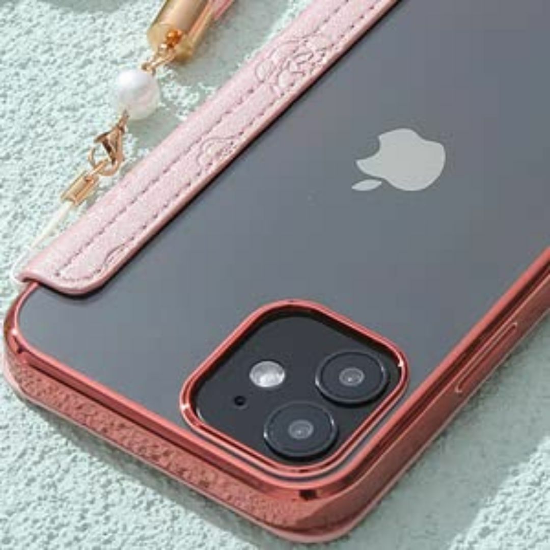 【色: ローズゴールド】iPhone 11 手帳型スマホケース 可愛い レディー スマホ/家電/カメラのスマホアクセサリー(その他)の商品写真