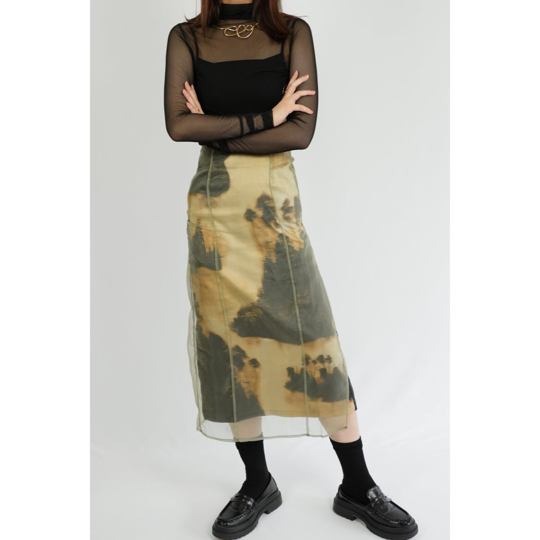 Ameri VINTAGE(アメリヴィンテージ)の【新品】nuance sheer skirt uenui レディースのスカート(ロングスカート)の商品写真