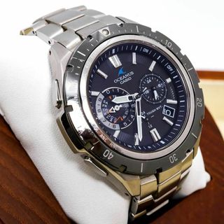 カシオ(CASIO)の◆美品 稼働  CASIO OCEANUS 腕時計 ブラック 電波ソーラー o(腕時計(アナログ))