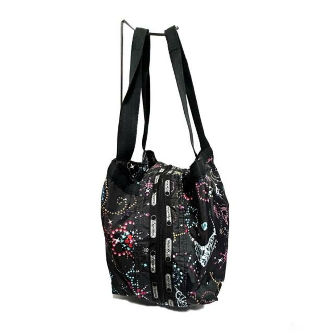 LeSportsac(レスポートサック)のLESPORTSAC(レスポートサック) ショルダーバッグ美品  - 黒×ライトブルー×マルチ レスポナイロン レディースのバッグ(ショルダーバッグ)の商品写真