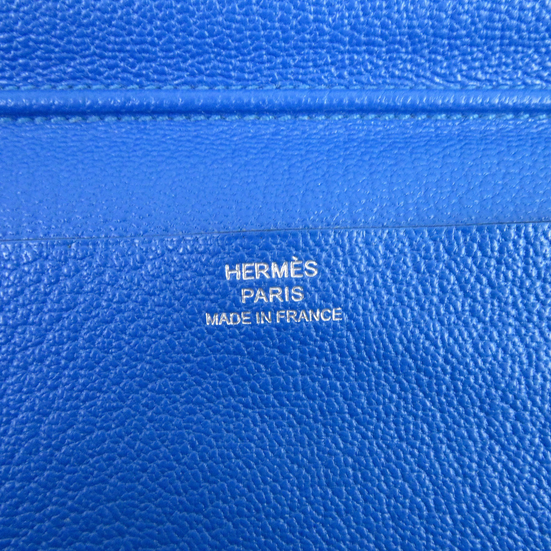 Hermes(エルメス)の極美品□HERMES エルメス アジェンダヴィジョン シェーブル シャーペン付き 二つ折り レザー 手帳カバー ブルー □Q刻印 箱付き フランス製 メンズ インテリア/住まい/日用品の文房具(その他)の商品写真