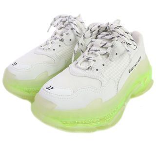 バレンシアガ(Balenciaga)の極美品□BALENCIAGA バレンシアガ TRIPLE S CLEAR SOLE クリアソール レースアップ ダッドシューズ ローカットスニーカー ホワイト 37 箱・保存袋付き レディース(スニーカー)