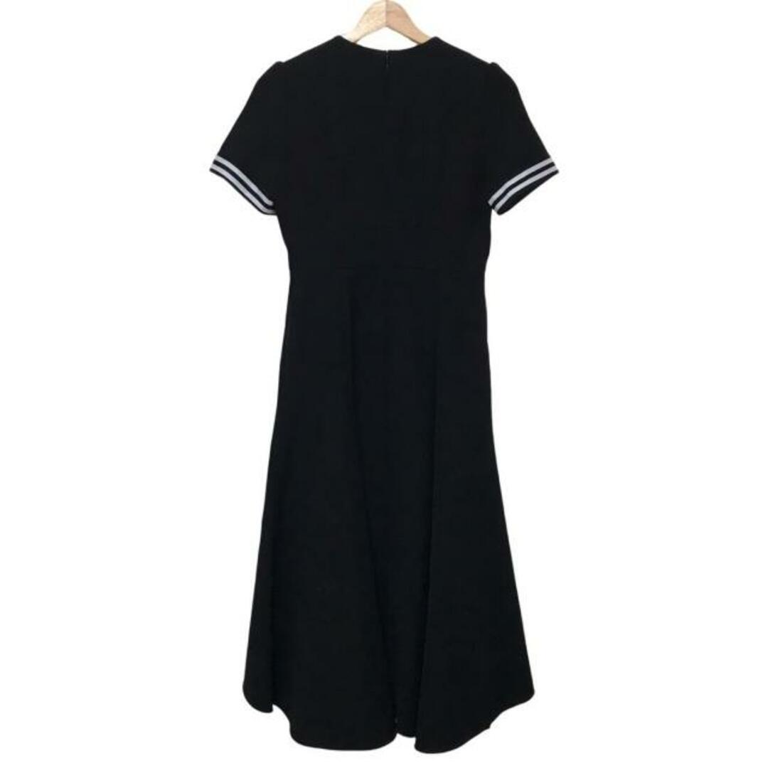 BORDERS at BALCONY(ボーダーズアットバルコニー) ワンピース サイズ36 S レディース - 黒×白 クルーネック/半袖/ロング/ボーダー BORDERS at BALCONY(ボーダーズアットバルコニー) ワンピース サイズ36 S レディース - 黒×白 クルーネック/半袖/ロング/ボーダー