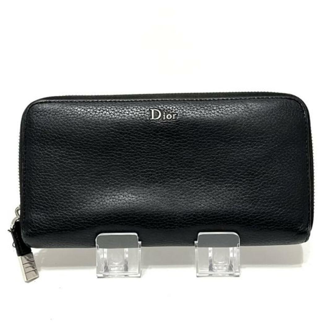 DIOR HOMME(ディオールオム)のDior HOMME(ディオールオム) 長財布 - 黒 ラウンドファスナー レザー レディースのファッション小物(財布)の商品写真