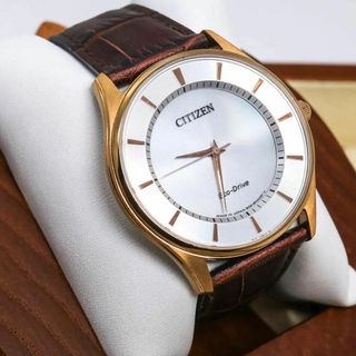 シチズン(CITIZEN)の◆美品 稼働 CITIZEN Eco-Drive 腕時計 ソーラー 純正レザーm(腕時計(アナログ))